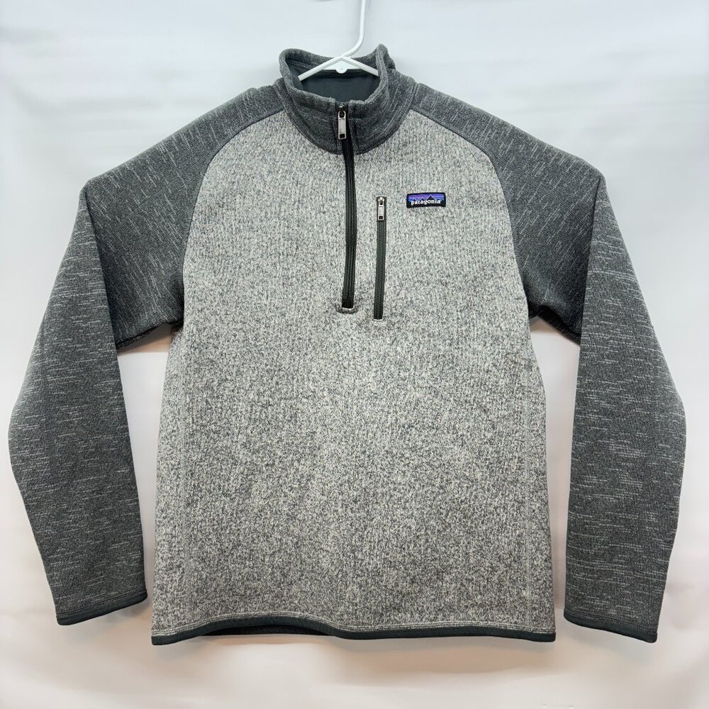Patagonia Men’s Gray Better Sweater 1/4 Zip Pullover Fleece Jacket Size M